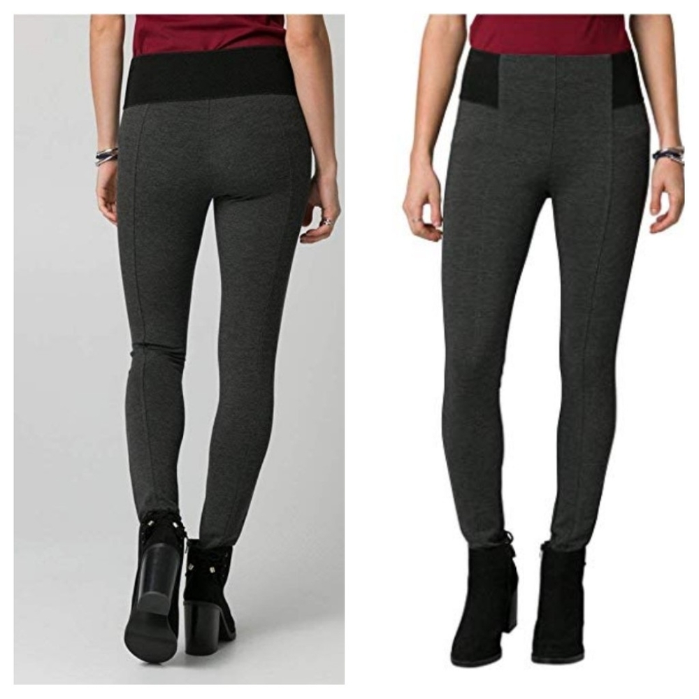 Le Chateau Eggplant Two-Tone Ponte Skinny Pant 0
